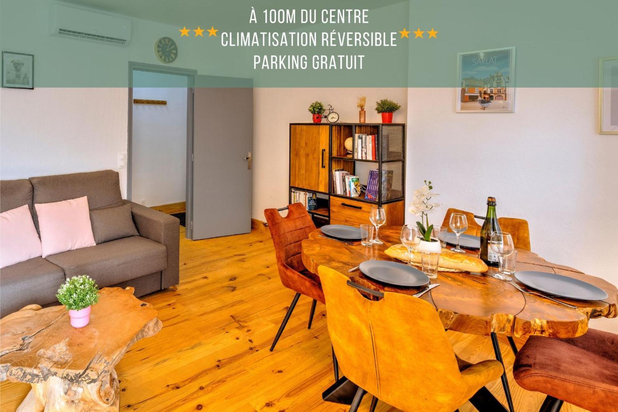 3 Pieces, Climatise, Calme, 100M Du Centre, Parking, "Lyriade" 사흘라 라 카네다 외부 사진
