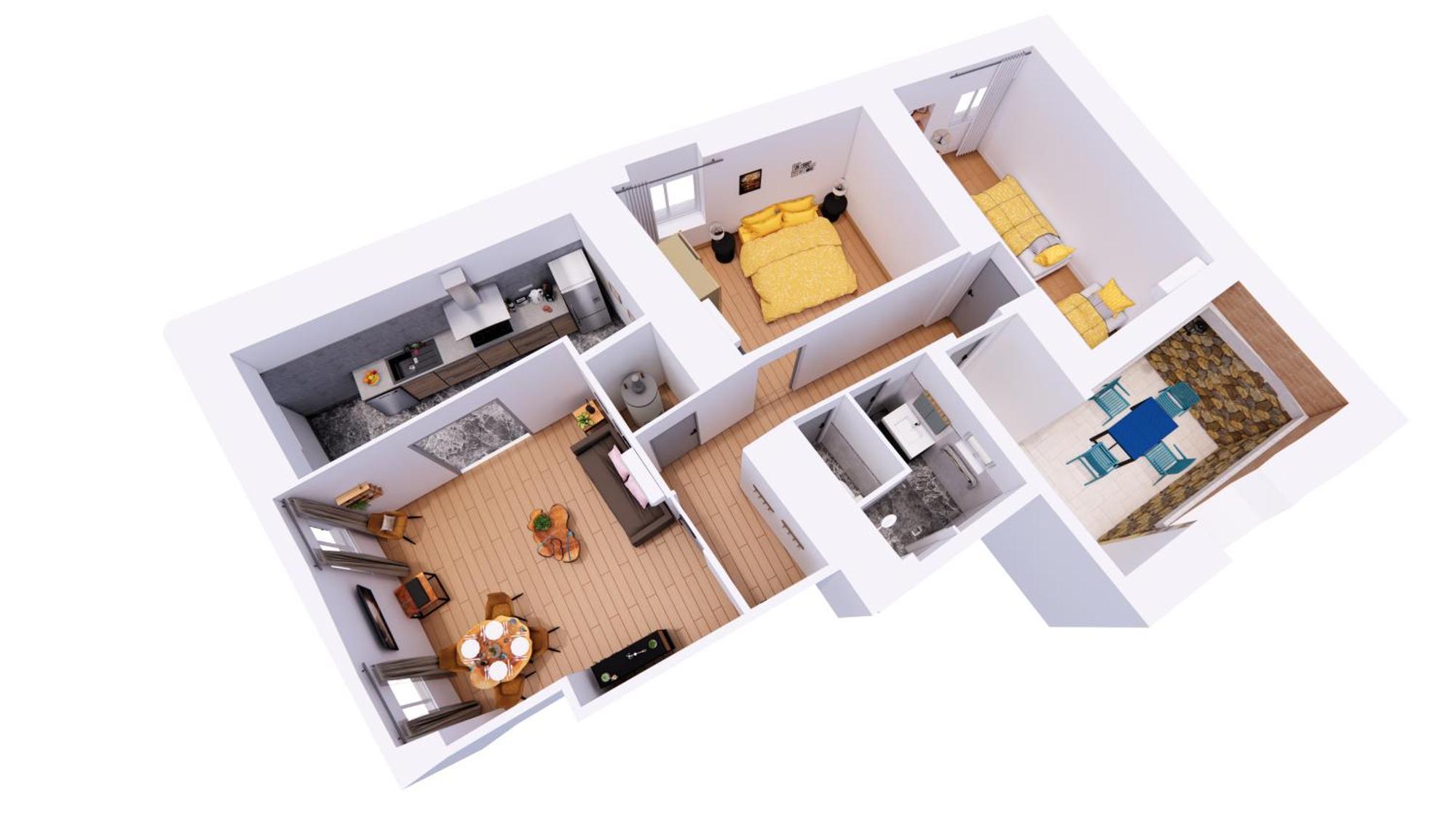 3 Pieces, Climatise, Calme, 100M Du Centre, Parking, "Lyriade" 사흘라 라 카네다 외부 사진
